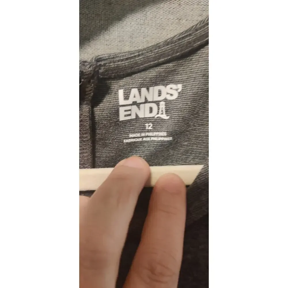 Lands End School Uniform Dress Charcoal Gray  Girls Size 12